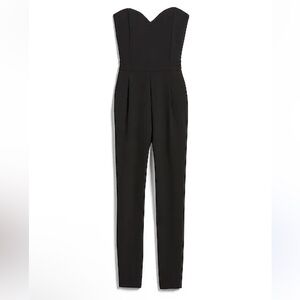 Express strapless sweetheart neck jumpsuit